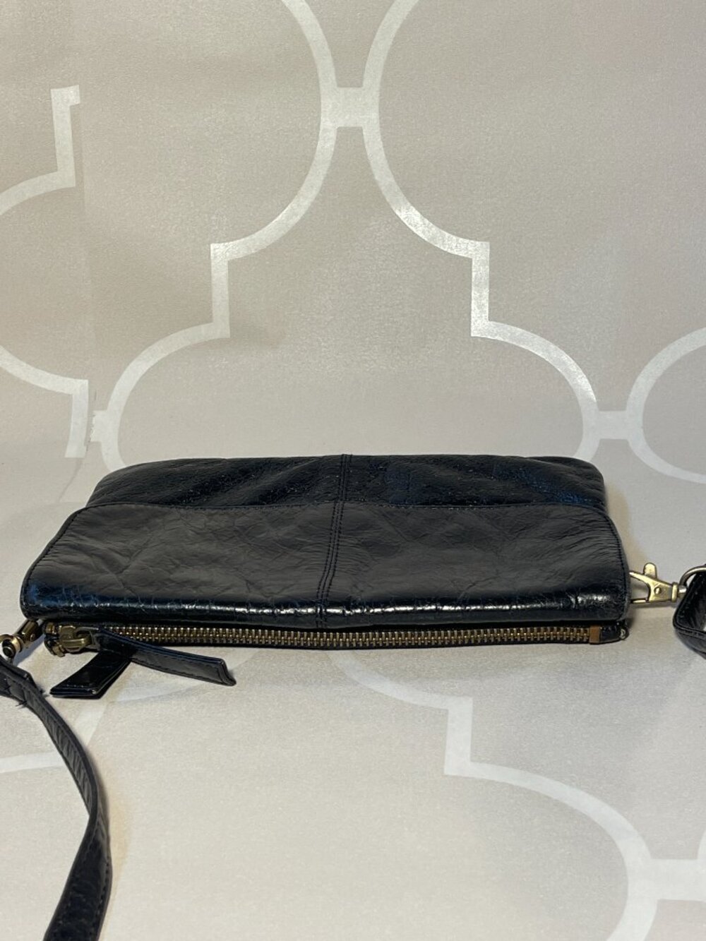 Latico Black Patent Leather Crossbody Bag | Multi-Pocket Organizer Purse - Picture 5 of 11